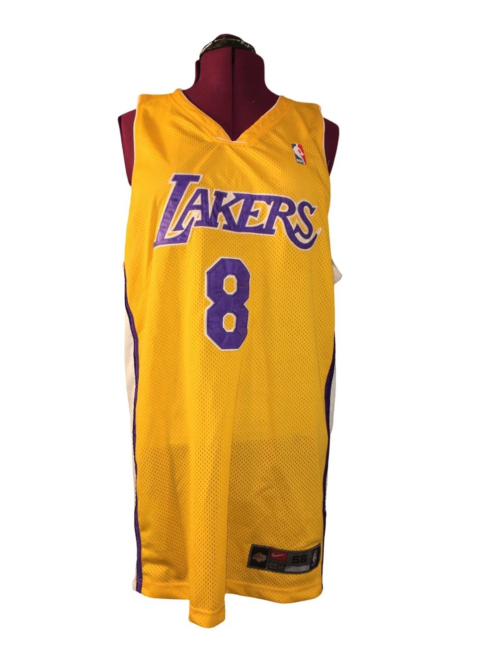 Nike Yellow and Purple Basketball Kobe Bryant mid 2000’s Jersey
